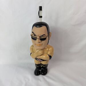 1999 The Rock 3D Sipper Water Bottle WWF Titan Sports Vintage WWE Dwayne Johnson